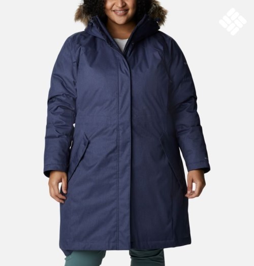 Columbia Juniper Ridge Omni-Heat Infinity Down Parka Jakker Dame Marineblå | Plus Size 73856F